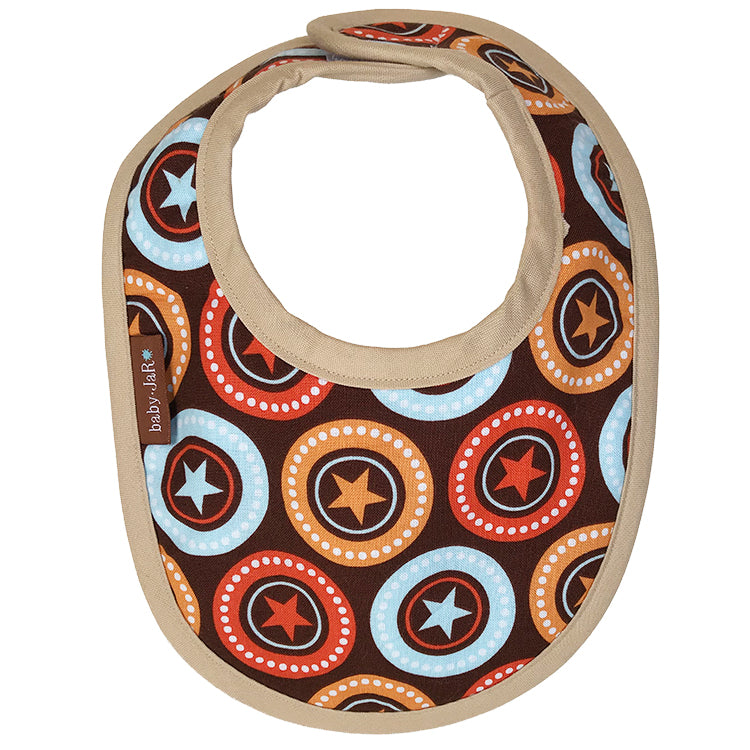 drool bib with star print 0-6 size bibs